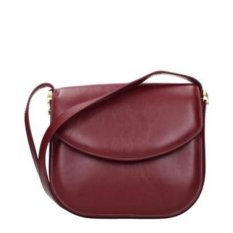 Jil Sander Red Leather Crossbody Womens Bag