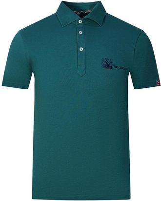 Aquascutum Volwassen Unisex Aldis London Logo Poloshirt (Groen)
