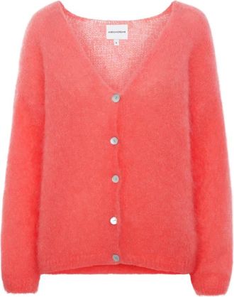 Americandreams Cornelia LS Cardigan - Dames - Vesten - Rood - XL - Wol - Truien & Vesten