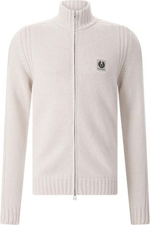 Belstaff Watch Zip Cardigan - Heren - Vesten - Beige - L - Wol - Truien & Vesten
