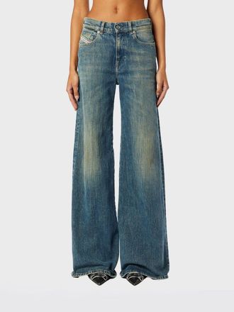 Diesel D-Akemi Low-Rise Wide-Leg Jeans in Stretch Denim
