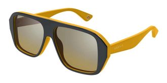 Gucci Silver Navigator Mens Sunglasses GG1615S 002 57