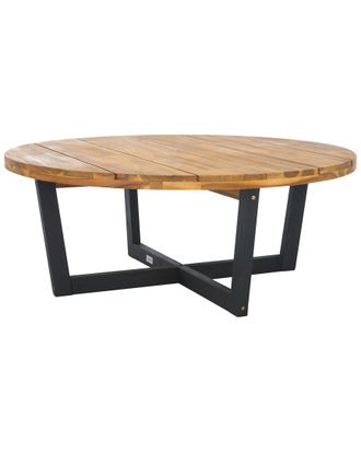 Safavieh Indoor/Outdoor Leo Round Coffee Table 4 Legs