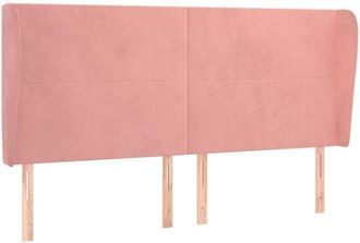 vidaXL Cabecero Con Orejas De Terciopelo Rosa 163x23x118/128 Cm Vidaxl