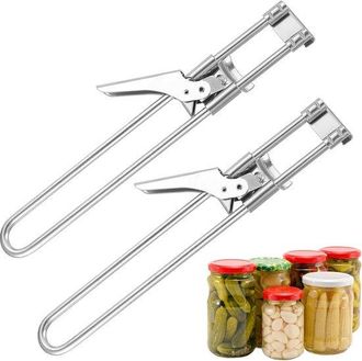 OEM Juego De 2 Abrelatas Manuales, Abrelatas Ajustable De Acero Inoxidable, Antideslizante, F&aacute;cil De Usar Y Duradero