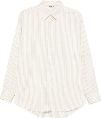 Auralee overhemd van katoen en zijde