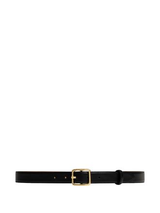 Fursac square-buckle leather belt - Black