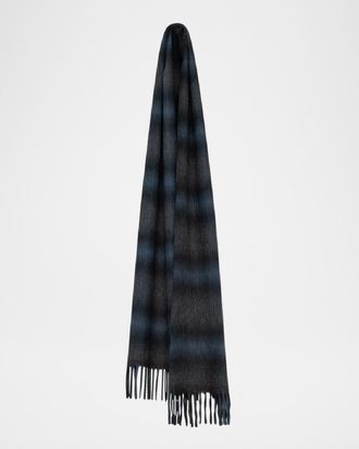 Begg x Co Mens Arran Plaid Cashmere Scarf