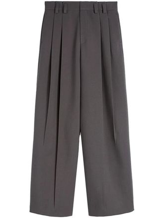 Jil Sander pleat-detail trousers - men - Wool - 52 - Grey