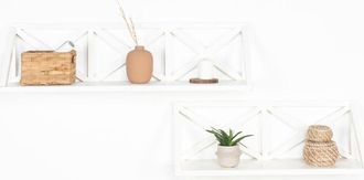 Wabi Home Aspa estante blanco madera de sungkai 70x20x23cm