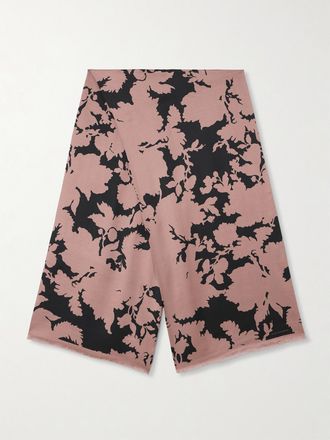 Dries Van Noten Sciarpa In Twill Stampato - Rosa