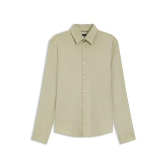 BOSS Slim-fit shirt in structured performance stretch fabric