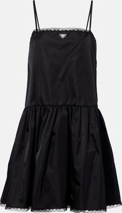 Prada Re-Nylon lace-trimmed minidress