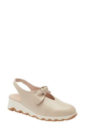 Wonders Knotted Wedge Slingback Pump in Sauvgage Beige at Nordstrom, Size 9.5-10Us