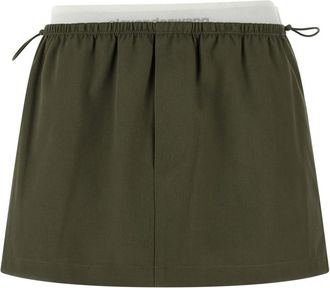Alexander Wang Green Double Layer Waist Skirt