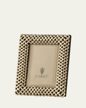 L'OBJET 2x3 Gold Braid Frame