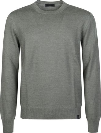 Fay crew-neck wool sweater - Grey