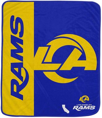 Pegasus Sports Los Angeles Rams Nfl Team Logo Soft Fleece Throw