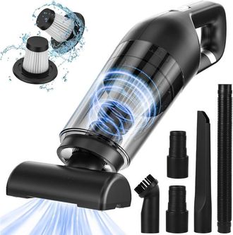 OEM Aspiradora De Coche Potente De 9000 Pa Y 120 W, Miniaspiradora De Mano Inal&aacute;mbrica, Recargable Con Filtro Hepa, Aspiradora De Mesa Usb, Aspiradora Par