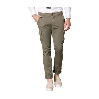 Mason's Slim-fit Trousers, male, Green, XL, Military Green Cargo Trousers Extra Slim Fit