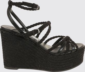 Jimmy Choo London Sandalo con zeppa Nyra Jimmy Choo in camoscio intrecciato e pelle