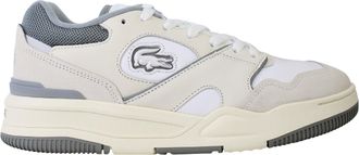 Lacoste Lineshot 124 1 Mens White/Grey Trainers - Size UK 10.5