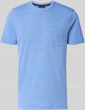 Christian Berg T-Shirt mit Rundhalsausschnitt und Brusttasche in Blau, Gr&ouml;&szlig;e 3XL