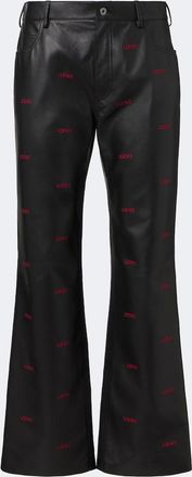 Loewe Logo leather flared pants