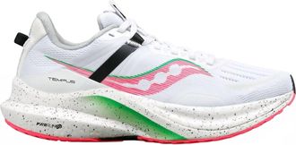 Saucony Womens Tempus Running Shoes In White/vizi Pink