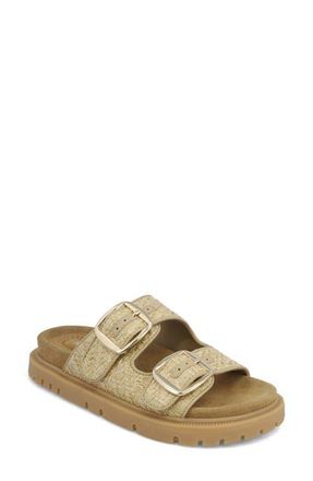 Mia Monica Platform Slide Sandal in Natural at Nordstrom, Size 8.5
