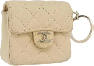 Chanel Pre-owned Mini Bags, female, Beige, Size: ONE SIZE Pre-owned Mini Pouch