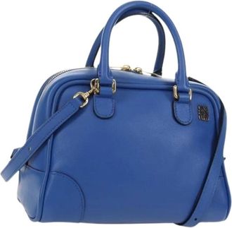 Loewe Pre-owned Hand Bag - Dames - Vintage Handtas - Blauw - ONE Size - Leer - Vintage