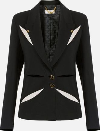 Elisabetta Franchi Zweifarbige Cut-Out-Jacke