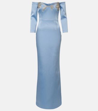 Rebecca Vallance Abito lungo bustier Kai in raso