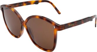 Illesteva Womens Nancy 57 Sunglasses In Havana/brown