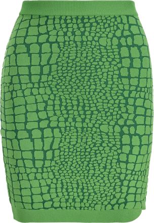 Moschino Moschino minirok met dierenprint in groene rayon