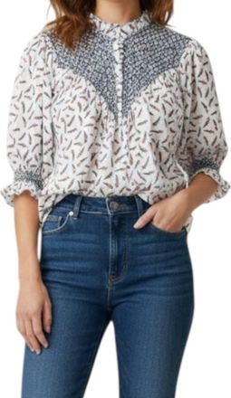 Loretta Caponi Milva Shirt Blouse In Parrots