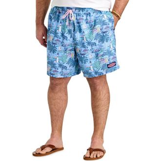 Vineyard Vines Big & Tall Scenic Chappy Swim Trunks in Keys Toucan at Nordstrom, Size 4X Big