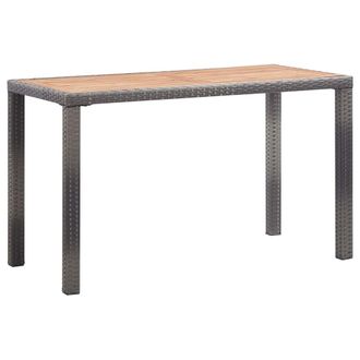 vidaXL Furniture Limited - Mesa De Jard&iacute;n Madera Maciza Acacia Gris Y