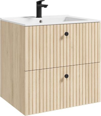 Badplaats Mueble De Ba&ntilde;o Saros 60 X 45 Cm - Roble Claro - Mueble De Ba&ntilde;o C
