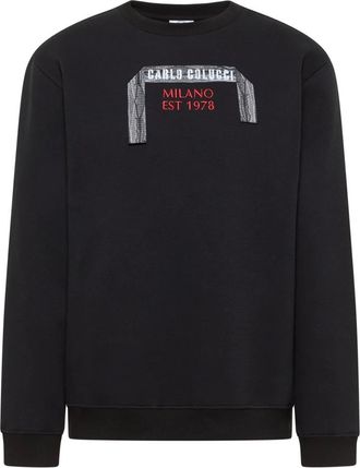 Carlo Colucci Heren, Sweatshirts & Hoodies, Zwart, Maat: S