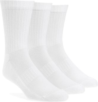 BOSS 3-Pack Ribbed Crew Socks in White at Nordstrom Rack, Size 7-13