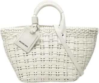 Balenciaga Pre-owned Satchel - Dames - Vintage Shopper - Wit - ONE Size - Leer - Vintage