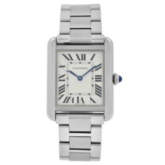 Cartier Pre-owned Cartier Tank Solo Silver Opalined Dial Ladies Watch W5200013