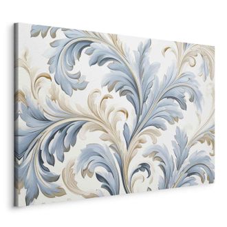 OEM Imagen - Adornos Barrocos En Colores Crema Claro Y Azul / Enredadera Barroca En Colores Claros
