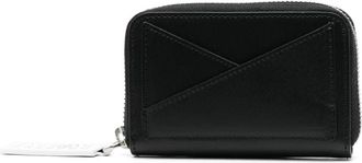 Maison Margiela Japanese 6 zip-around wallet - women - Calf Leather/Polyurethane/Polyester/Viscose/Brass - One Size - Black