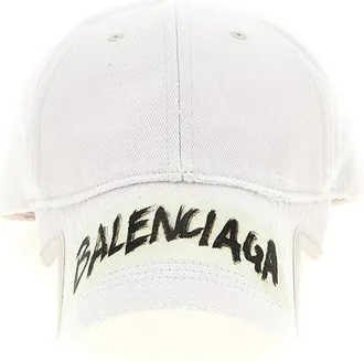 Balenciaga White Masking Tape Baseball Hat