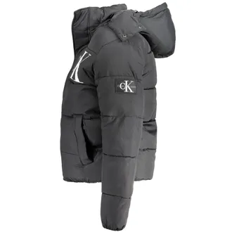 Calvin Klein Recycled Nylon Logo Puffer Jacket - Black