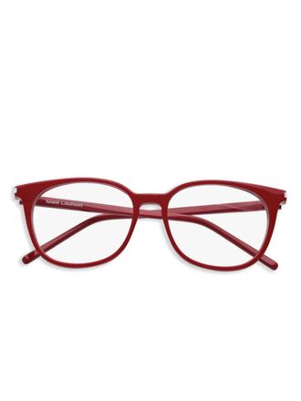 Saint Laurent Eyewear square-frame glasses - Red