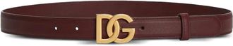 Dolce & Gabbana Calfskin Belt With Dg Logo
